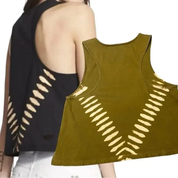 We The Free People Del Rey Tie Dye Tank Top Women XS Boho Festival Grunge Retro - Picture 2 of 10